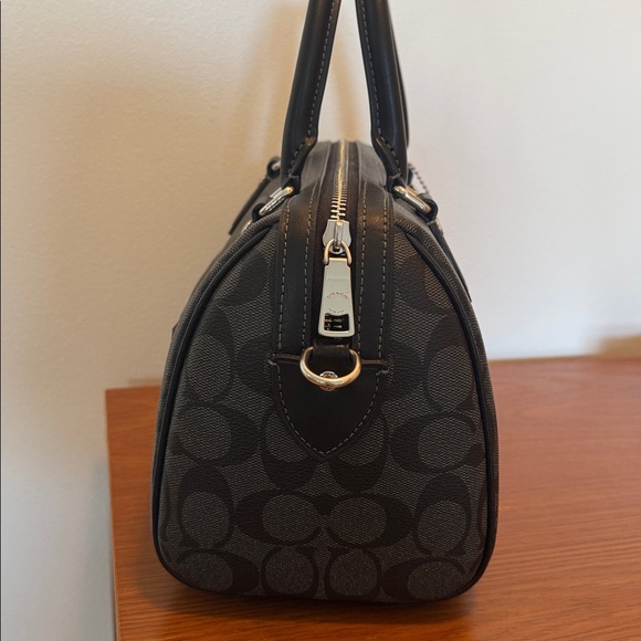 Coach Rowan Satchel Bag New Graphite - Picture 3 of 12